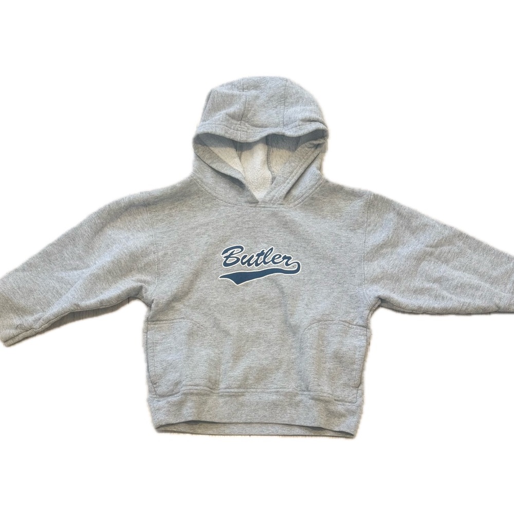 Butler University Sz 5/6T Kids Gray Hoodie Sweatshirt Basketball